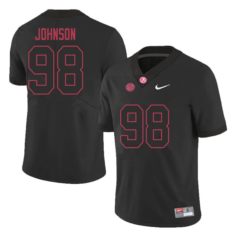Alabama Crimson Tide Men's Sam Johnson #98 Black NCAA Nike Authentic Stitched 2020 College Football Jersey TD16Q85CT